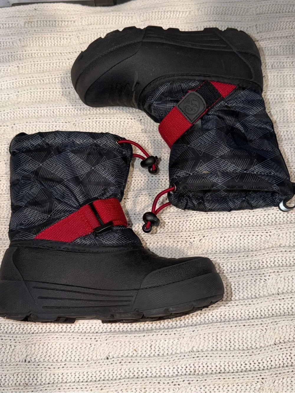 Northside Kids Black and Red Rain & Snow Boots